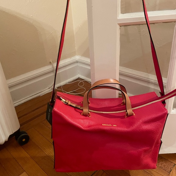 Cerruti 1881 Leather Bag , red, new - Picture 6 of 8